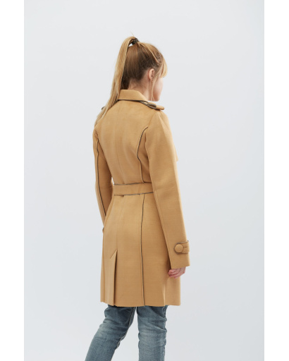 Бежевий двобортний кардиган 32116, Колір: Бежевий, Розмір: XS, зображення 6