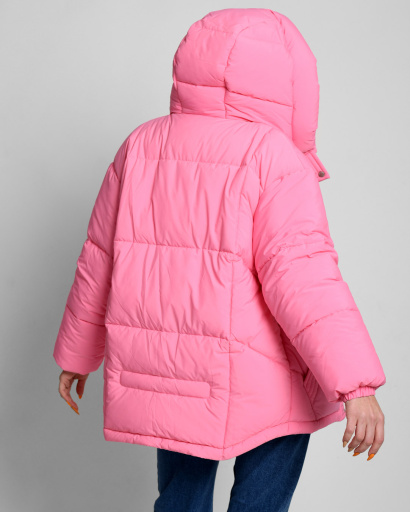 Зимняя женская куртка из экопуха, цвет фуксия 55260, Цвет: Малина, Размер: S, изображение 2