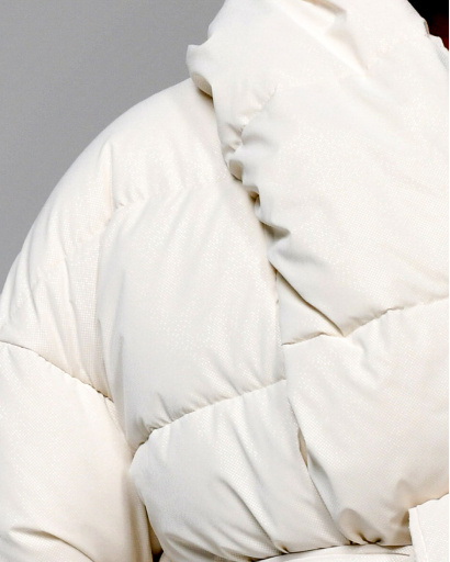 Зимова жіноча куртка з поясом, колір молочний 55577, Колір: Молочний, Розмір: L, зображення 2