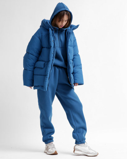 Зручний жіночий пуховик oversize, колір електрик 55843, Колір: Синій, Розмір: S, зображення 3