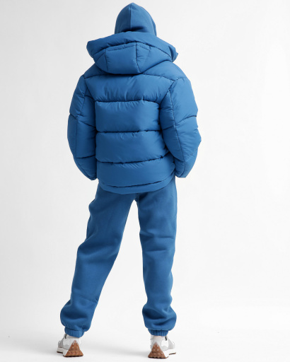 Зручний жіночий пуховик oversize, колір електрик 55843, Колір: Синій, Розмір: S, зображення 4