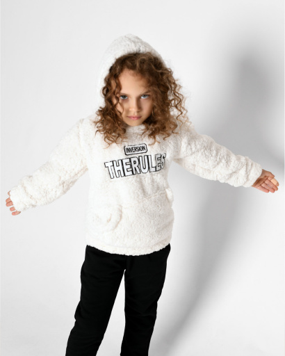 Плюшевый детский костюм с капюшоном "Inversion THERULES" 53197, Цвет: Белый, Размер: 116, изображение 2