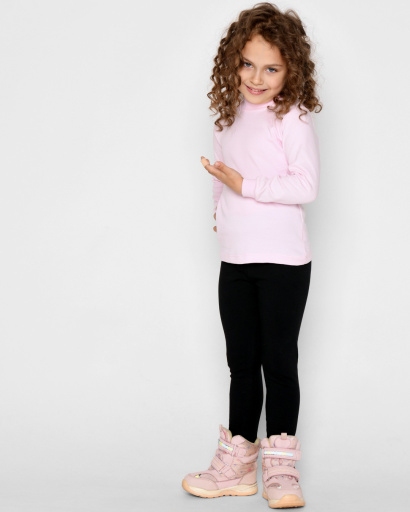 Дитячий рожевий гольф із коміром-стійкою 53220, Колір: Рожевий, Розмір: 110, зображення 5