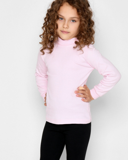 Дитячий рожевий гольф із коміром-стійкою 53220, Колір: Рожевий, Розмір: 110, зображення 6