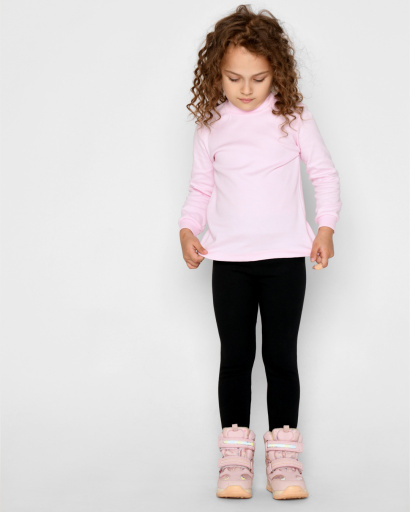 Дитячий рожевий гольф із коміром-стійкою 53220, Колір: Рожевий, Розмір: 110, зображення 7