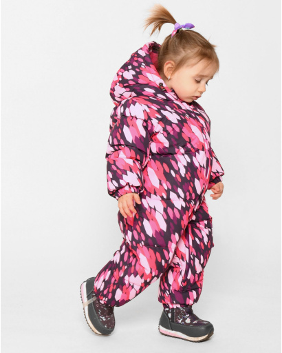 Зимний детский комбинезон с ярким рисунком 43514, Цвет: Розовый, Размер: 86, изображение 3