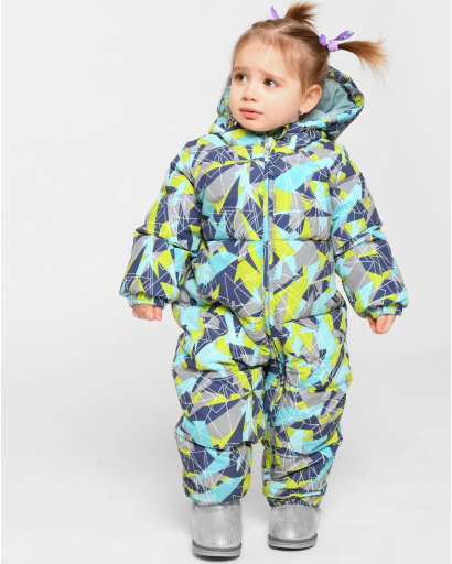 Разноцветный детский комбинезон на зиму 43515, Цвет: Серый, Размер: 86, изображение 2