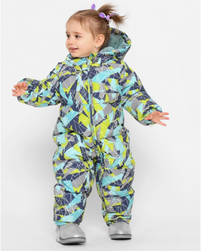 Разноцветный детский комбинезон на зиму 43515, Цвет: Серый, Размер: 86, изображение 3