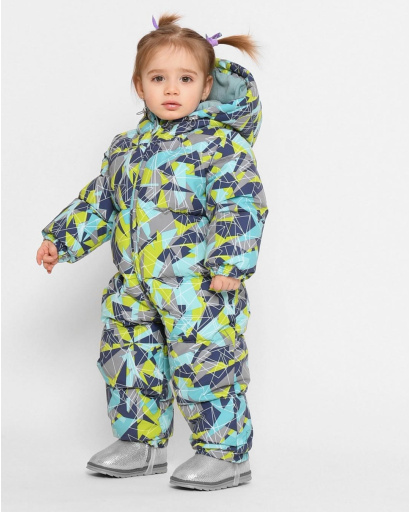 Разноцветный детский комбинезон на зиму 43515, Цвет: Серый, Размер: 86, изображение 4