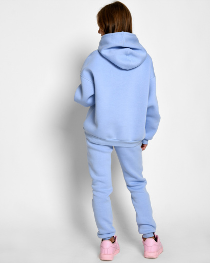 Подростковый спортивный костюм на флисе 52556, Цвет: Голубой, Размер: 122, изображение 4