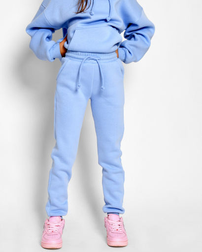 Подростковый спортивный костюм на флисе 52556, Цвет: Голубой, Размер: 122, изображение 7