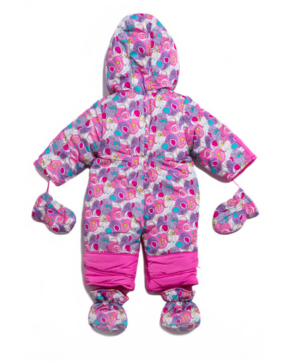 Детский комбинезон-трансформер на флисе 33056, Цвет: Розовый, Размер: 74, изображение 2