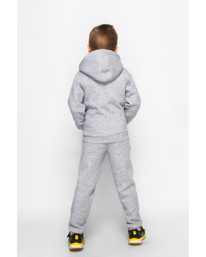 Сіра дитяча спортивна кофта без принта 30426, Колір: Сірий, Розмір: 92, зображення 5