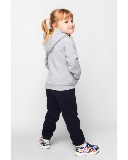 Сіра дитяча спортивна кофта без принта 30426, Колір: Сірий, Розмір: 92, зображення 6