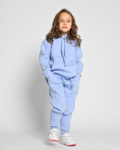 Дитячий блакитний спортивний костюм унісекс на флісі 53300, Колір: Блакитний, Розмір: 104, зображення 2