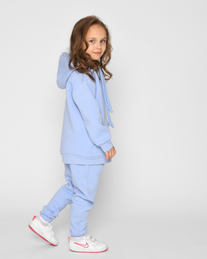 Дитячий блакитний спортивний костюм унісекс на флісі 53300, Колір: Блакитний, Розмір: 104, зображення 3