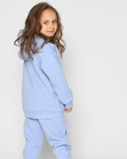 Дитячий блакитний спортивний костюм унісекс на флісі 53300, Колір: Блакитний, Розмір: 104, зображення 4