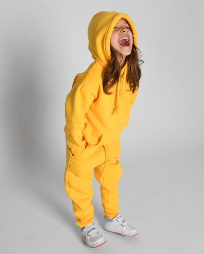 Детский желтый спортивный костюм унисекс на флисе 53301, Цвет: Жёлтый, Размер: 116, изображение 6