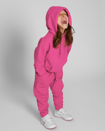 Дитячий малиновий спортивний костюм унісекс на флісі 53302, Колір: Малина, Розмір: 116, зображення 3