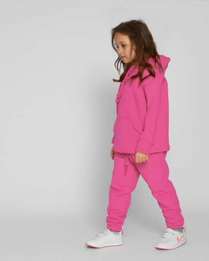 Дитячий малиновий спортивний костюм унісекс на флісі 53302, Колір: Малина, Розмір: 116, зображення 4