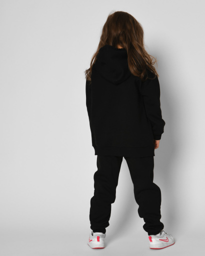 Детский черный спортивный костюм унисекс на флисе 53305, Цвет: Черный, Размер: 104, изображение 2