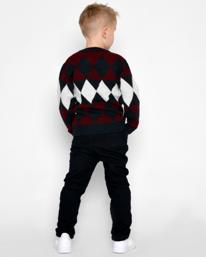 Детские утепленные джинсы 53258, Цвет: Темно-синий, Размер: 110, изображение 5