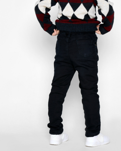 Детские утепленные джинсы 53258, Цвет: Темно-синий, Размер: 110, изображение 7