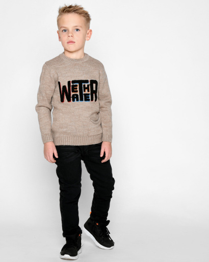 Детские утепленные джинсы 53259, Цвет: Черный, Размер: 98, изображение 6