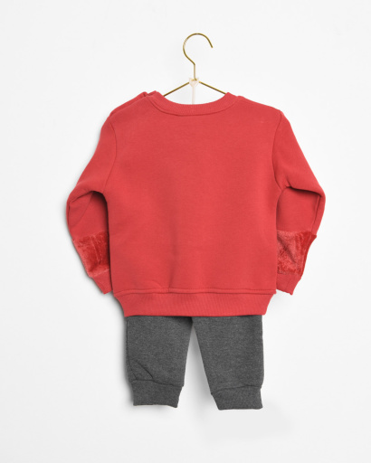 Детский флисовый костюм с вышивкой Цветок 53191, Цвет: Бордовый, Размер: 80, изображение 4