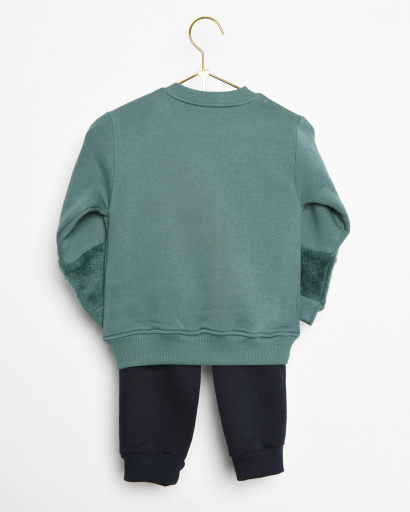 Дитячий флісовий костюм з вишивкою Квітка 53193, Колір: М'ята, Розмір: 86, зображення 4