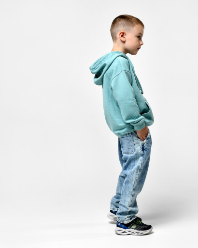 Детский худи унисекс цвета мята 55693, Цвет: Мята, Размер: 116, изображение 3