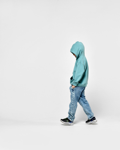 Детский худи унисекс цвета мята 55693, Цвет: Мята, Размер: 116, изображение 4