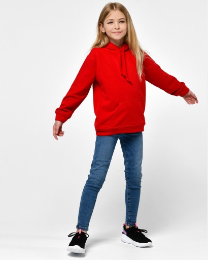 Дитячий худі унісекс червоного кольору 55695, Колір: Червоний, Розмір: 122, зображення 4