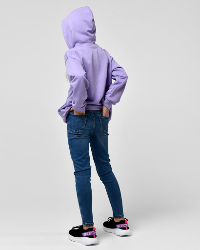 Детский худи унисекс цвет сирень 55696, Цвет: Фиолетовый, Размер: 122, изображение 2