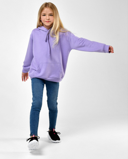 Детский худи унисекс цвет сирень 55696, Цвет: Фиолетовый, Размер: 122, изображение 5