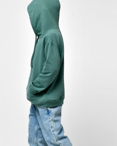 Детский худи унисекс цвета нефрит 55697, Цвет: Зеленый, Размер: 140 см, изображение 3