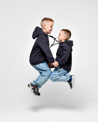 Дитячий худі унісекс кольору графіт 55698, Колір: Графіт, Розмір: 140, зображення 2