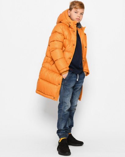 Жовта зимова куртка для хлопчика 43507, Колір: Гірчиця, Розмір: 116, зображення 2
