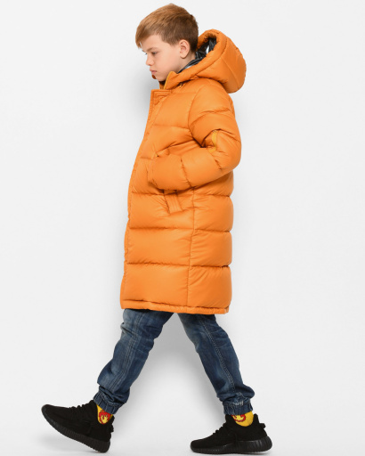 Жовта зимова куртка для хлопчика 43507, Колір: Гірчиця, Розмір: 116, зображення 6