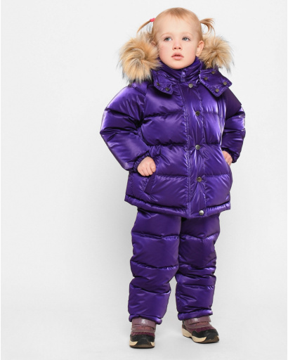 Фиолетовый зимний комбинезон для малышей 1-5 лет 43508, Цвет: Фиолетовый, Размер: 98, изображение 2