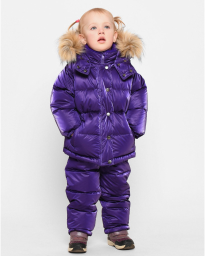 Фиолетовый зимний комбинезон для малышей 1-5 лет 43508, Цвет: Фиолетовый, Размер: 98, изображение 3