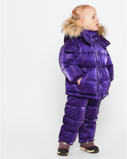 Фиолетовый зимний комбинезон для малышей 1-5 лет 43508, Цвет: Фиолетовый, Размер: 98, изображение 4