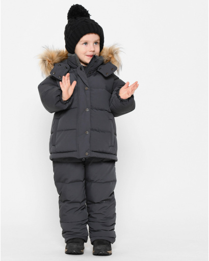 Дитячий зимовий комплект із комбінезоном 43511, Колір: Джинс, Розмір: 98, зображення 2