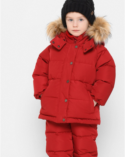 Красный зимний комплект для малышей 1-5 лет 43512, Цвет: Красный, Размер: 98, изображение 4