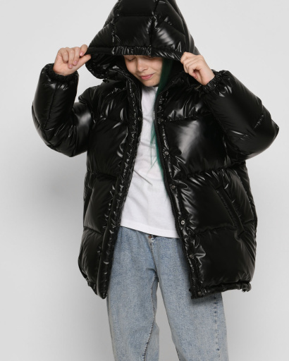 Черная зимняя куртка для девочки 43447, Цвет: Черный, Размер: 122, изображение 2