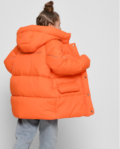 Оранжевая зимняя куртка для девочек 44999, Цвет: Оранжевый, Размер: 116, изображение 6