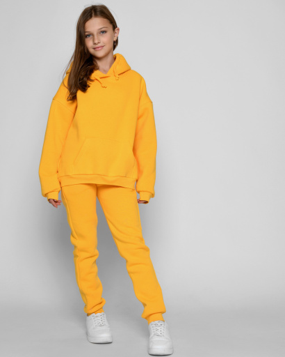 Подростковый спортивный костюм на флисе 52682, Цвет: Жёлтый, Размер: 122, изображение 3