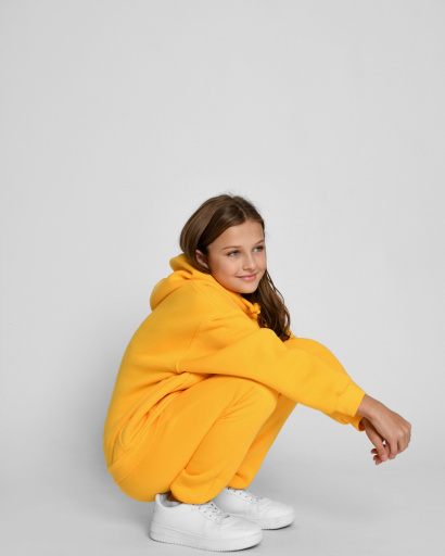 Подростковый спортивный костюм на флисе 52682, Цвет: Жёлтый, Размер: 122, изображение 8