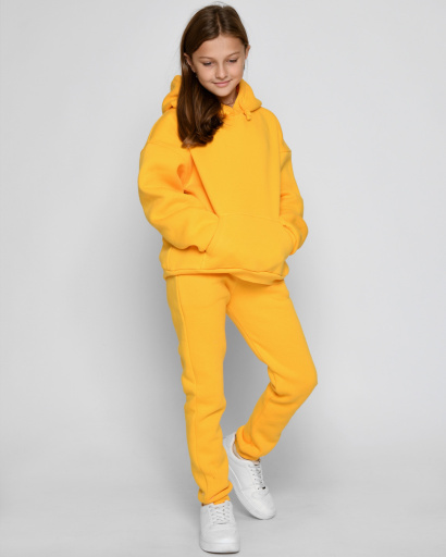 Подростковый спортивный костюм на флисе 52682, Цвет: Жёлтый, Размер: 122, изображение 10