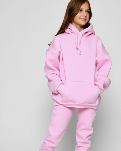 Підлітковий спортивний костюм на флісі 52683, Колір: Рожевий, Розмір: 122, зображення 5